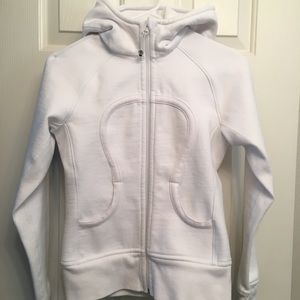 Lululemon scuba hoodie, white, size 4